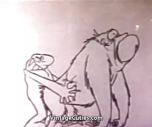 搞笑的猫是他妈的卡通性(1960年代复古)